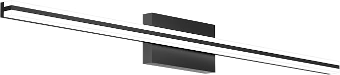 SOLFART Bathroom Lighting Fixtures Over Mirror 24W 40 Inch LED Vanity Lights for Bathroom Matt Black 6000K ND