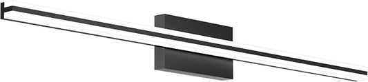 SOLFART Bathroom Lighting Fixtures Over Mirror 24W 40 Inch LED Vanity Lights for Bathroom Matt Black 6000K ND