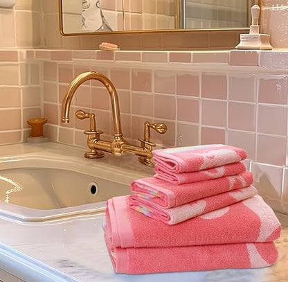ORIGINAL KIDS 6 Piece Towel Set - 100% Cotton Jacquard Bathroom Towel Set