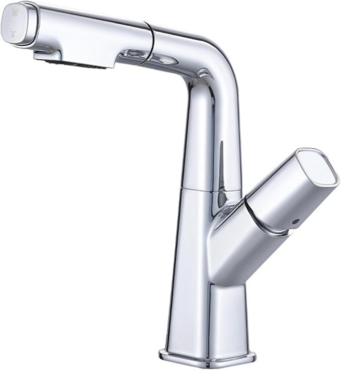 Modern Brushed Gold Bathroom Faucet for Sink Single Handle Lavatory Faucet with Pull and Lift Design Stylish Vanity Faucet for 1 Hole Bathroom Sink，Chrome