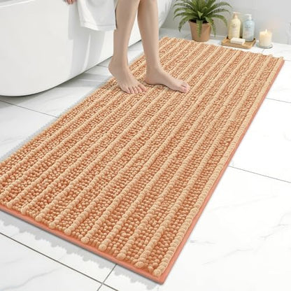 Arotive Bathroom Rugs Mat 47x24, Soft Absorbent Chenille Shaggy Bath Mat