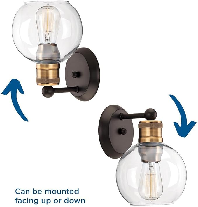 Progress Lighting P300049-020 Hansford Bath & Vanity, 1-Light, Antique Bronze