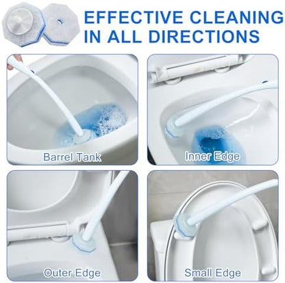 60pcs Disposable Toilet Upgrade Fiber Head Refills Compatible With Clorox