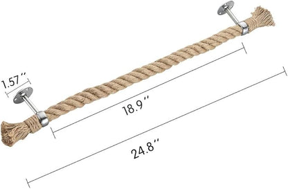 YJ YANJUN Nautical Bathroom Decor - Rope Towel Racks for Bathroom Wall Mounted