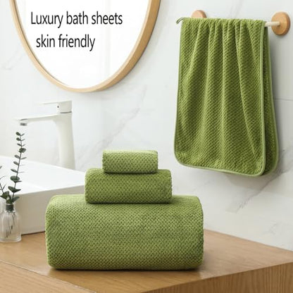 YTYC 39x78 Bath Sheets Set,Towels for Bathroom,Sage Green,6-Pieces