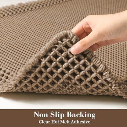 RESARE Waffle Bath Mat for Bathroom, Non Slip Bathroom Rugs 20"x32" Brown