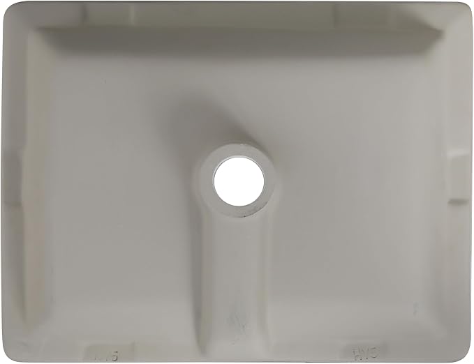 ADA Sanitary Ware Undermount Bathroom Sink - 18 7/8" White Rectangle Flat-bottomed Vessel Sink Porcelain Ceramic Lavatory Vanity Drop In Washroom Basin Sink