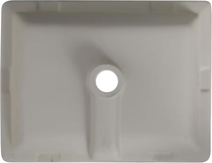 ADA Sanitary Ware Undermount Bathroom Sink - 18 7/8" White Rectangle Flat-bottomed Vessel Sink Porcelain Ceramic Lavatory Vanity Drop In Washroom Basin Sink