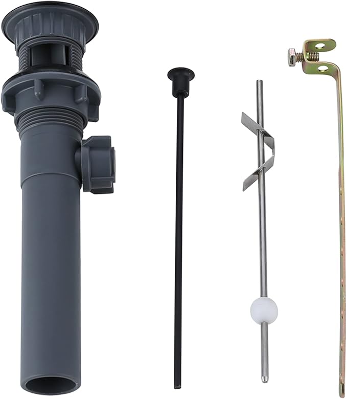 ARCORA Sink Drain with Overflow, Bathroom Sink Stopper with Lift Rod, Matte Black Drain for Vessel Sink