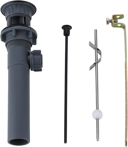 ARCORA Sink Drain with Overflow, Bathroom Sink Stopper with Lift Rod, Matte Black Drain for Vessel Sink