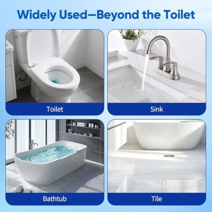 2 Disposable Toilet Brush and Holder Set, with 40 PCS Brush Head for Clorox