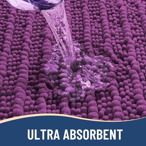 Arotive Bathroom Rugs Mat 30x17, Soft Absorbent Chenille Shaggy Bath Mat