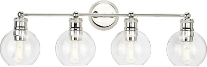 Progress Lighting P300052-104 Hansford Bath & Vanity, 4 Light, Polished Nickel