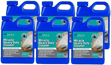 Miracle Sealants Heavy-Duty Non-Acidic Tile & Stone Cleaner, Quart, 6-Pack