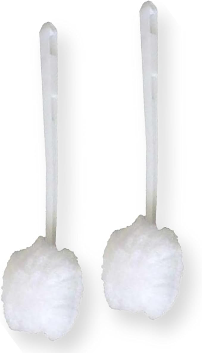 Amazon Brand | Ring King Toilet Bowl Mop for Deep Clean |Pack of 2 Long Plastic Handled Swab – 13 Inches Soft Toilet Brush for Dead Corner | Silk Scrubber for Toilet Bowl, Washbasin, Bathtub & Tiles