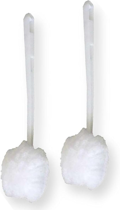 Amazon Brand | Ring King Toilet Bowl Mop for Deep Clean |Pack of 2 Long Plastic Handled Swab – 13 Inches Soft Toilet Brush for Dead Corner | Silk Scrubber for Toilet Bowl, Washbasin, Bathtub & Tiles