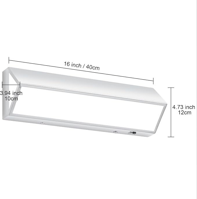 LED Modern Bathroom Vanity Light Fixtures (16-Inch, 5CCT, Dimmable), Modern Acrylic Bathroom Wall Lighting Fixtures Over Mirror, Chrome