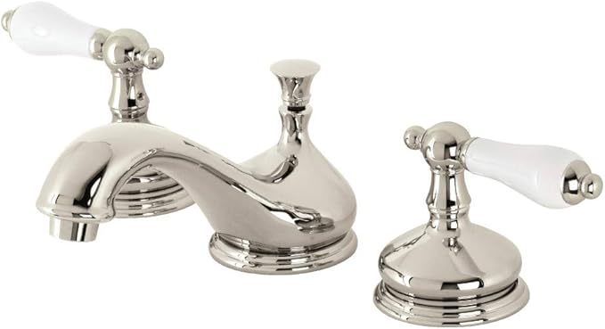 Kingston Brass KS1166PL 8 in. Widespread Bathroom Faucet, Polished Nickel