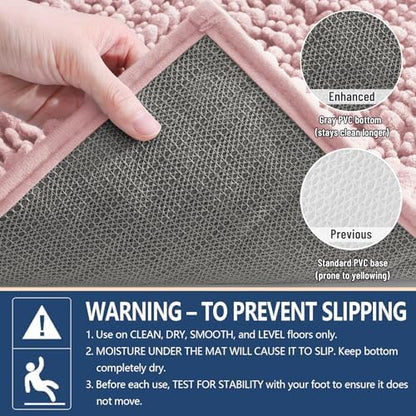 Arotive Bathroom Rugs Mat 30x20, Soft Absorbent Chenille Shaggy Bath Mat