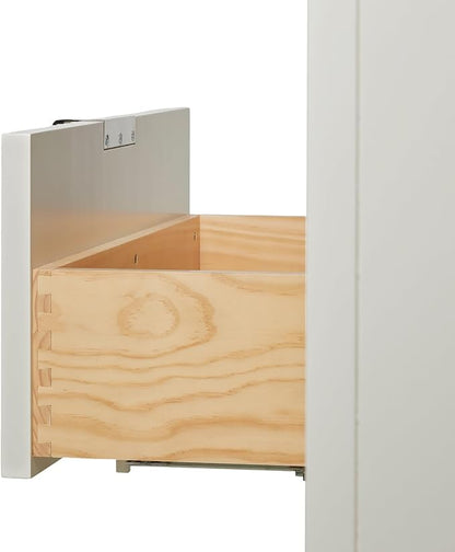 ARIEL Milan 72-inch Bathroom Vanity with Sink,Solid Wood, 1.5-inch Italian Carrara Marble Countertop, Double Rectangular Porcelain Sink, 4 Soft Closing Doors, 3 Dovetail Drawers, Warm White
