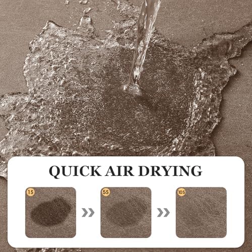 ACCUMTEK Non Slip Bath Mat, Thin Bathroom Rugs Fit Under Door, Quick Dry Bath Mats, Machine Washable Bath Rugs for Bathroom, Bathtub & Kitchen, Bathtub & Kitchen, Brown/Marble/32 x20