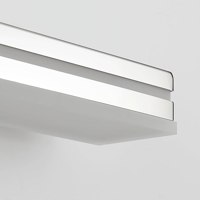 SineRise 32-Inch LED Modern Bathroom Vanity Light Bar, Chrome Modern Acrylic Bathroom Wall Lighting Fixtures Over Mirror (Cool White 6000K)