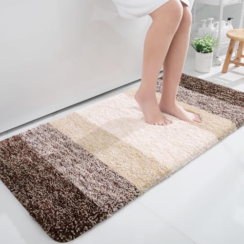 OLANLY Bathroom Runner Rug 40x24, Extra Soft Absorbent Microfiber Bath Rugs
