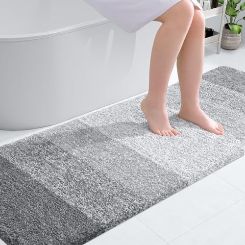OLANLY Bathroom Runner Rug 70x24, Extra Soft Absorbent Microfiber Bath Rugs