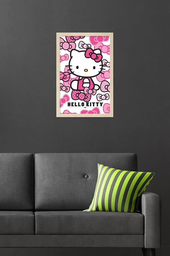 Hello Kitty: 16 Core - Bows Wall Poster, 22.4L" x 14.7W", Blonde Framed Version