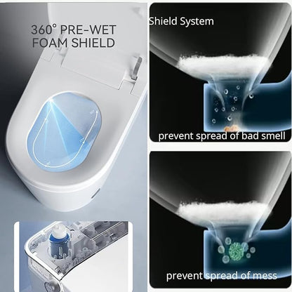 Electric Bidet Smart Toilet, Voice Control, Auto Open/Close Lid & Seat with Radar and Foot Sensor, Auto Flushing, 6 Modes Warm Water Wash, Dryer, Heated Seat, 20-year warranty. (TD-769EV)