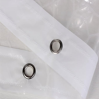 AooHome 3D Water Cube Shower Curtain Liner, Clear Eva Shower Curtain with Bottom Magnets, Heavy Duty, 72x78 Inch, Semi Transparent
