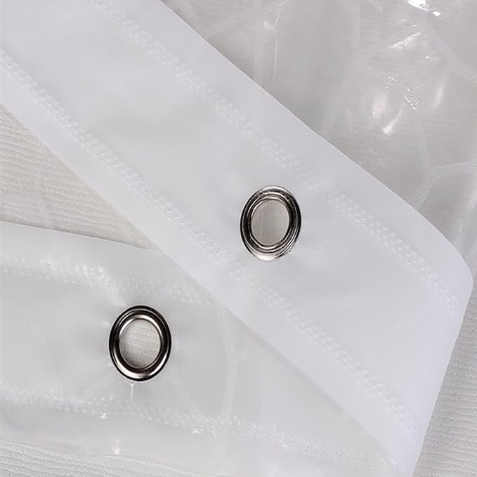 AooHome 36x72 Inch Shower Curtain Liner, EVA 3D Water Cube Shower Curtain with Bottom Magnets, Water Repellent, Heavy Duty, Semi Transparent