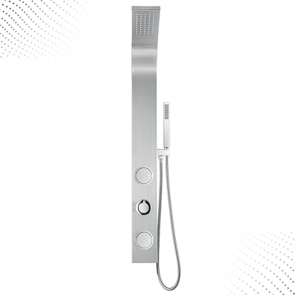 Blue Ocean 48" Stainless Steel SPS88213B Shower Panel Tower Column with Rainfall Shower Head and Handheld Shower (with hot/cold vavle) (Compact)