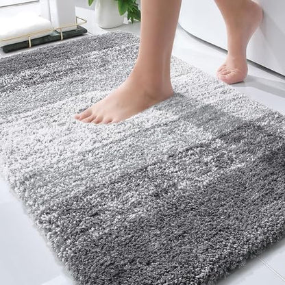 OLANLY Bathroom Rugs Mat 34x21, Extra Soft Absorbent Microfiber Bath Rugs
