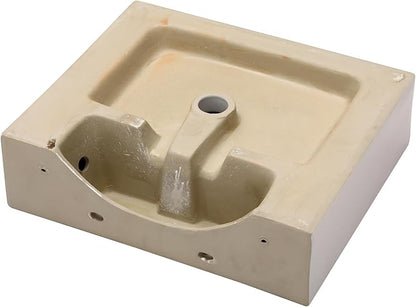 Sarlai Wall Mount Vessel Sink - 21 x 16 Inch Wall Mounted Bathroom Sink White Wall Hung Rectangle Porcelain Sink With Overflow Ceramic Basin Floating Lavatory Sinks