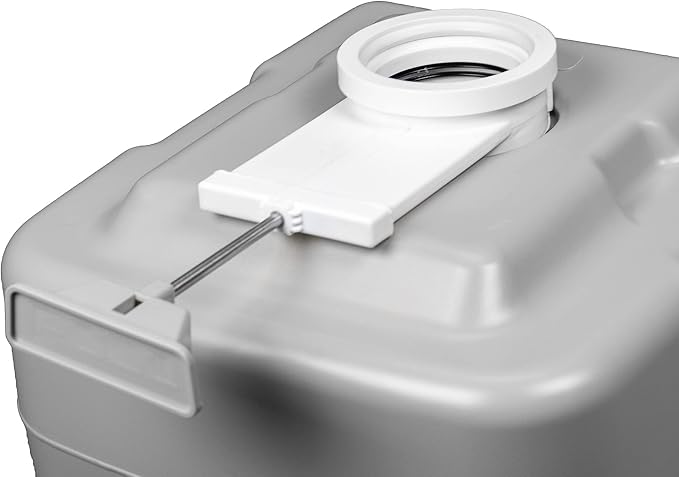 Reliance Products Flush-N-GO | 1020T Portable Flushing Toilet | Black/Grey/White | 2.5 Gallon Water Tank | 325 Pound Capacity, 16.5" L x 16" W x 17" H (9210-20)