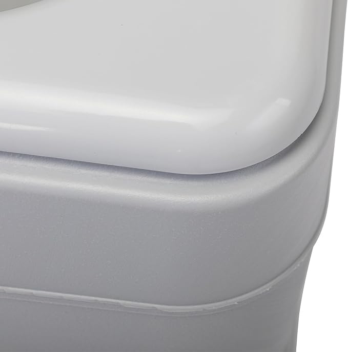Generic Portable Push-rod Toilet, 20L/5.3 Gallons Detachable Tank for Camping, Boating, Hiking and Traveling, Cold Gray