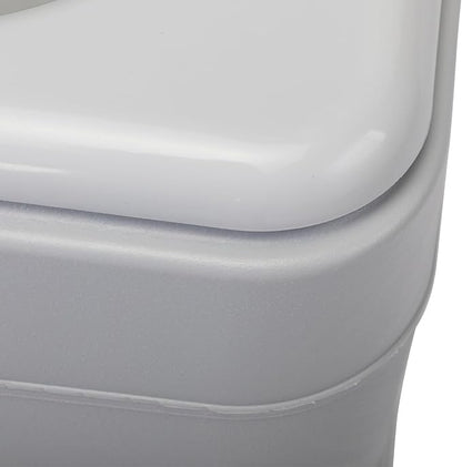Generic Portable Push-rod Toilet, 20L/5.3 Gallons Detachable Tank for Camping, Boating, Hiking and Traveling, Cold Gray