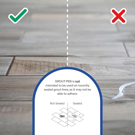 Grout Pen Grout Paint for Tile, Floor & Shower - White - 125ml (4.2oz) | Waterproof Paint Grout Refresh Restorer for Kitchen & Bathroom Tiles - Can Size for Larger Projects
