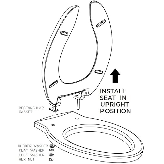 Centoco Elongated Toilet Seat, Open Front with Cover, Heavy Duty Commercial, Stainless Steel Self Sustaining Hinge, Plastic, Made in the USA, 820STSS-001, White