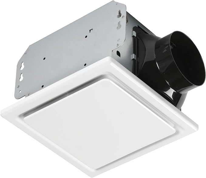 Homewerks 7140-80 Bathroom Fan Ceiling Mount Exhaust Ventilation, 1.5 Sones, 80 CFM, White