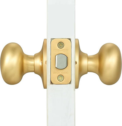 Design House 726943 Cambridge Passage Hall and Closet Door Knob Satin Gold