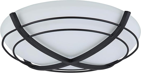Good Housekeeping 81031 Kingsley Decorative 90 CFM 2.5 Sones Bathroom Ventilation Exhaust Fan with Light, Matte Black