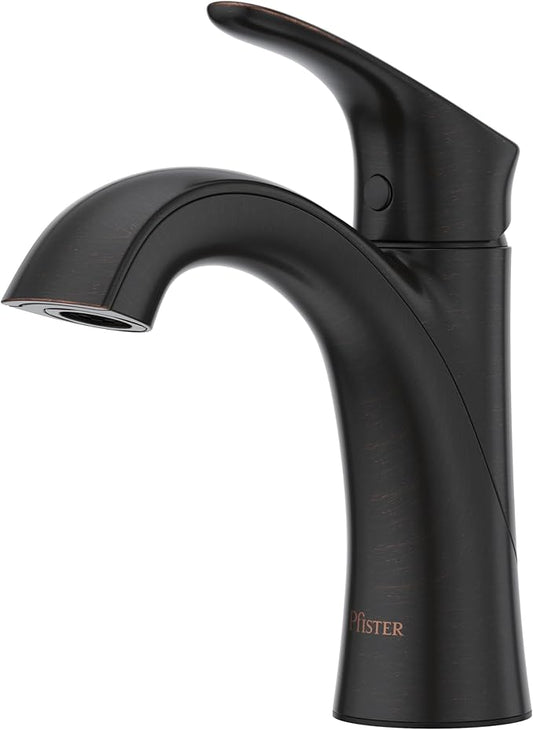 Pfister Weller Bathroom Sink Faucet, Single Handle, Single Hole or 3-Hole, Tuscan Bronze Finish, LG42WR0Y