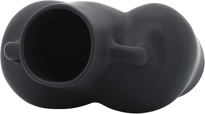 Decorative Half Body Ceramic Vase for Living Room Decor and Home Accents - Perfect for House and Table Decor Displays - Modern Flower Vase for Room, Bedroom, or Office Decor - 8", Black