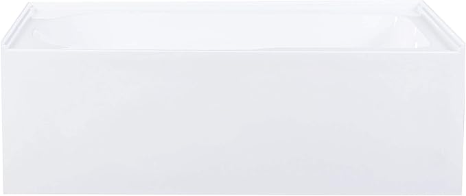 Voltaire 60" x 32" Left-Hand Drain Alcove Bathtub with Apron and Armrest