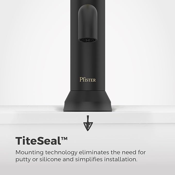 Pfister Capistrano Single Control Lavatory Faucet in Matte Black and Brushed Gold