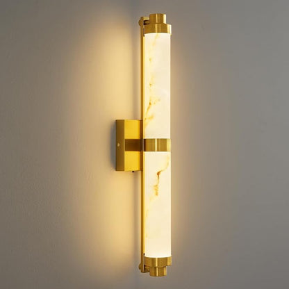 23.6" Modern Wall Sconce, 5CCT Dimmable LED Bathroom Vanity Light, Brushed Gold Wall Light with Resin Shade, 20W Hardwired Vanity Lighting for Bedroom, Living Room, Hallway