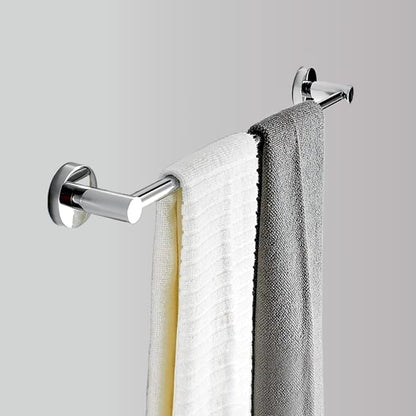 Chrome Bathroom Accessories, Polished Silver Bathroom Hardware Set Includes Double Post Toilet Paper Holder 15 to 24 Inch Towel Bar Towel Ring Robe Hook 4 Pieces Hand Towel Holder Wall Mount