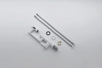 Rotatable Bathroom Faucet with Temperature Display in Fahrenheit (Batteries-Free), 3 Water Outlet Modes, White, BF2204-4